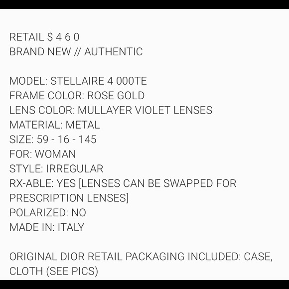 NWT Christian Dior Stellaire 4 Sunglasses - Picture 9 of 14